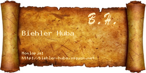 Biehler Huba névjegykártya